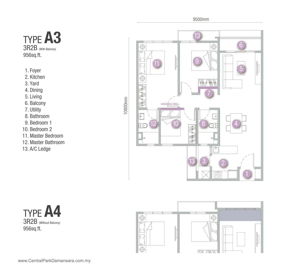D'Terra Residences Floor Plan A3 and A4