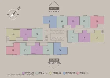 D'Terra Residences @ Central Park Damansara 17 D'Terra Residences Layout Plan