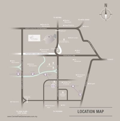 D'Terra Residence Petaling Jaya Location Map