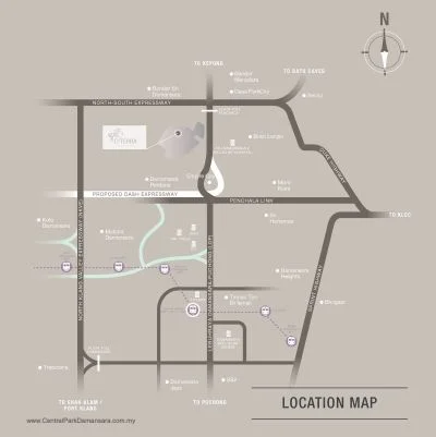 D'Terra Residences @ Central Park Damansara 18 D'Terra Residence Petaling Jaya Location Map